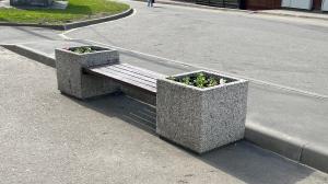 Скамейка бетонная Каролина без спинки