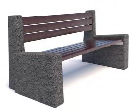 Скамейка бетонная Евро 4 со спинкой