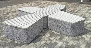 Комплекс бетонных скамеек серии Uniun закрытые