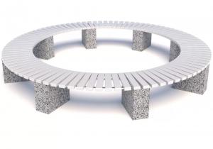 Скамейка бетонная Евро 1 круг